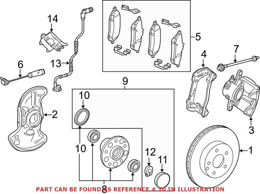 Mercedes Wheel Bearing Seal - Front 204330006064